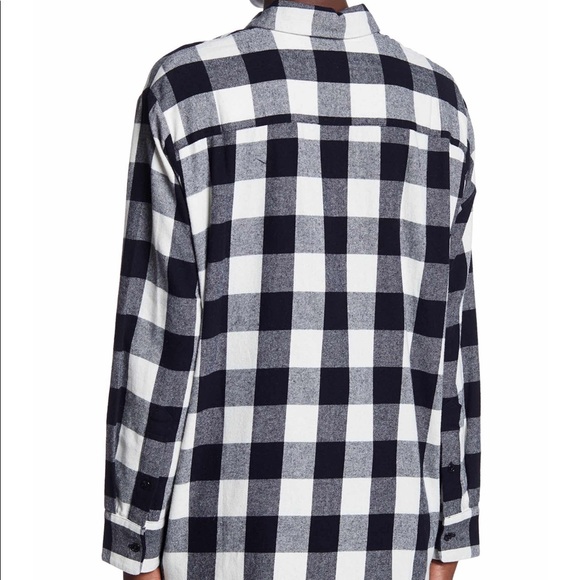 Madewell Oversized Flannel Long Sleeve Shirt NWOT - Picture 2 of 2